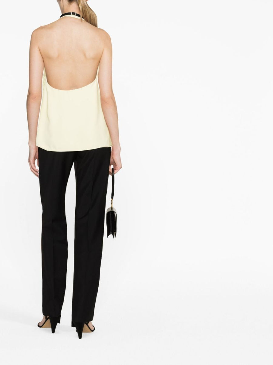Jil Sander Halterneck Open-Back Top in Bright Yellow for Women - Sculptural Silhouette With Modern Luxury