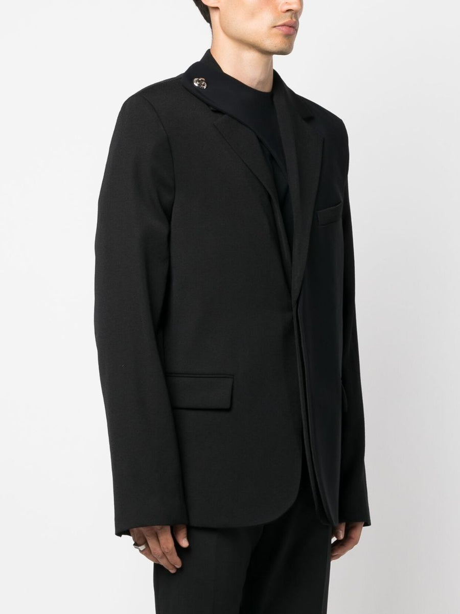 Botter Wool Blazer For Modern Men Structured Tailored Fit Versatile Virgin Wool Jacket