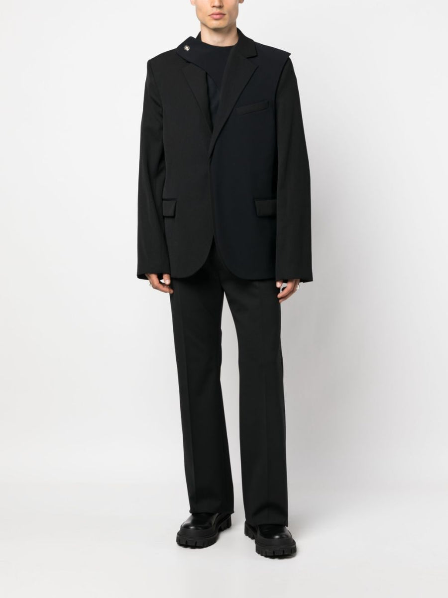 Botter Wool Blazer For Modern Men Structured Tailored Fit Versatile Virgin Wool Jacket