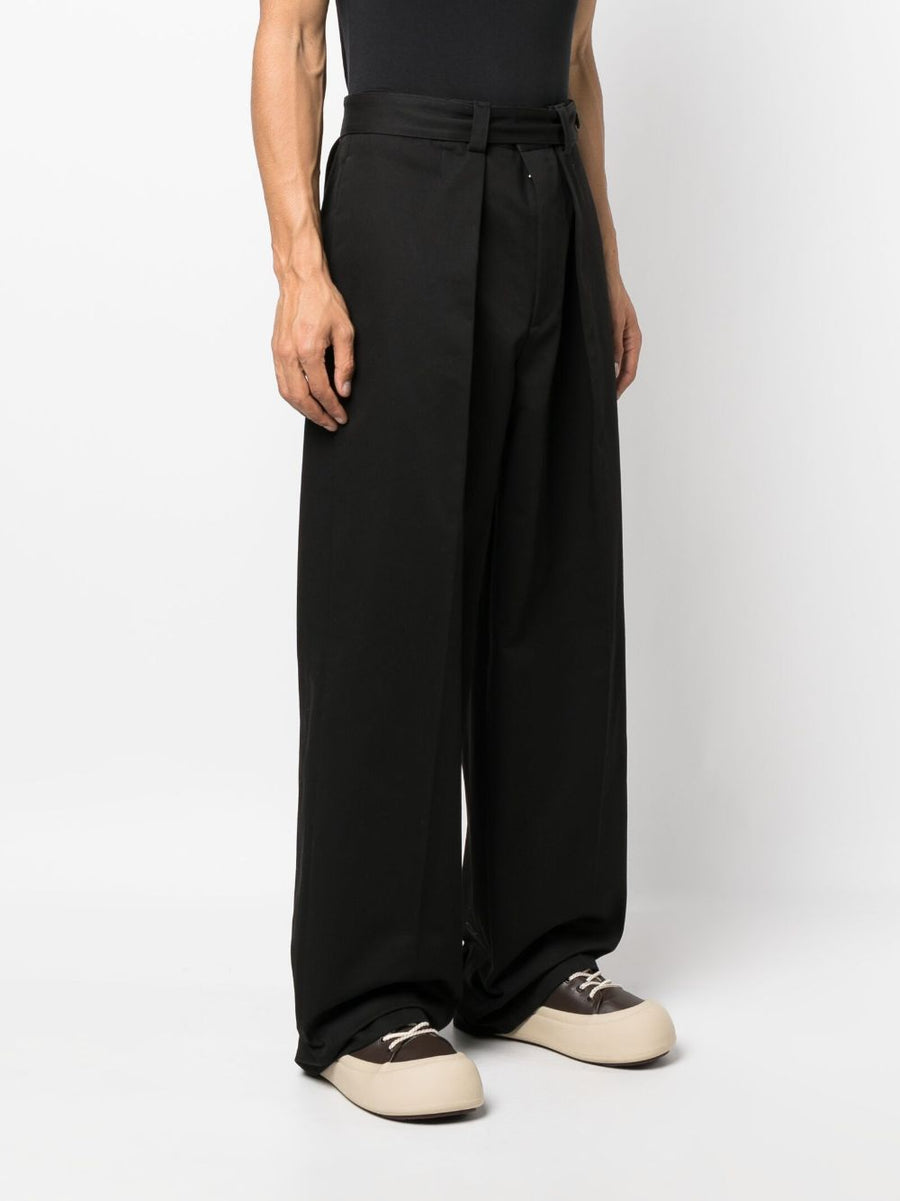 Jil Sander Cotton Trousers White Loose Wide Leg Luxury For Men Minimalist Style Premium