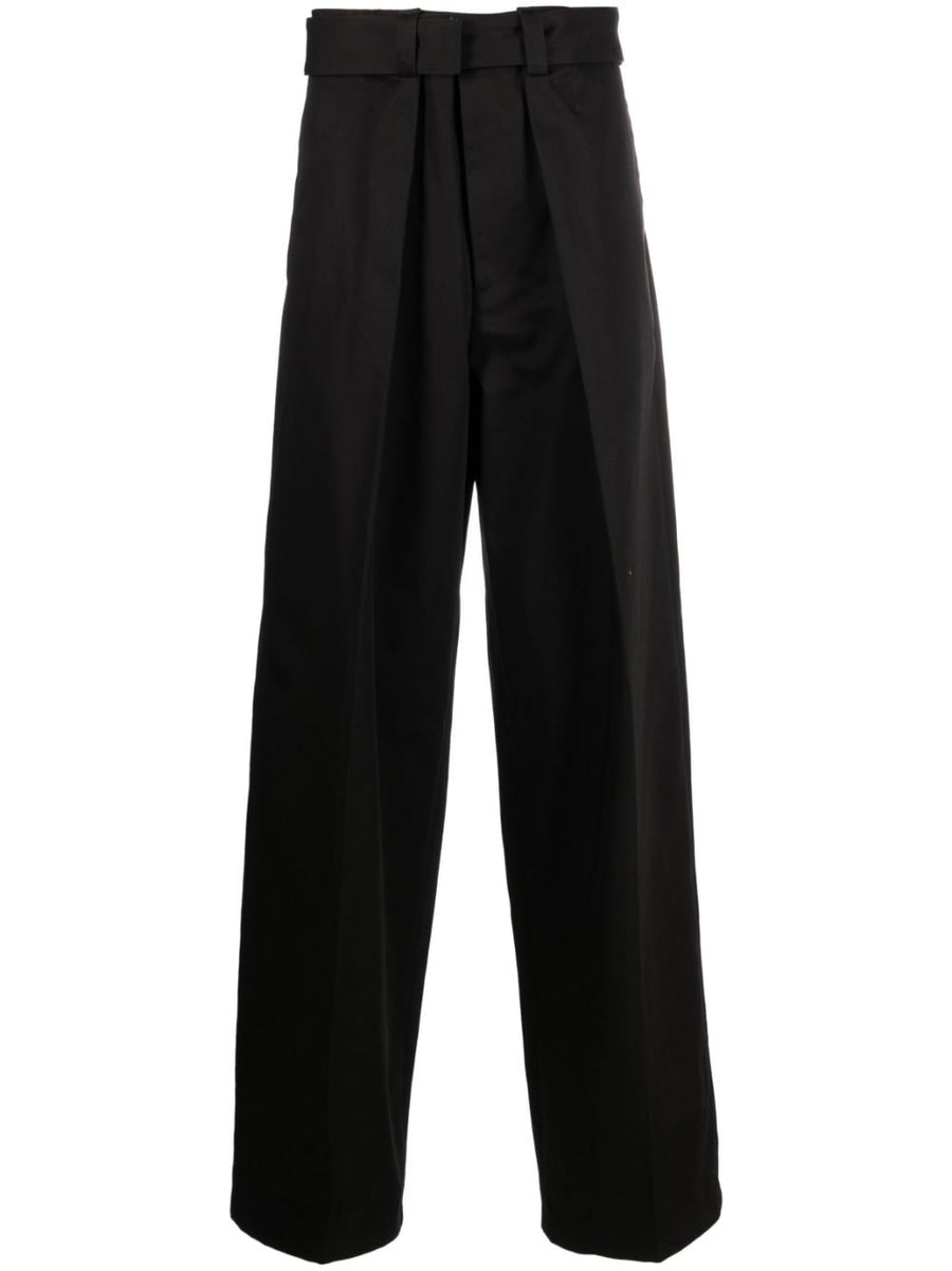 Jil Sander Cotton Trousers White Loose Wide Leg Luxury For Men Minimalist Style Premium