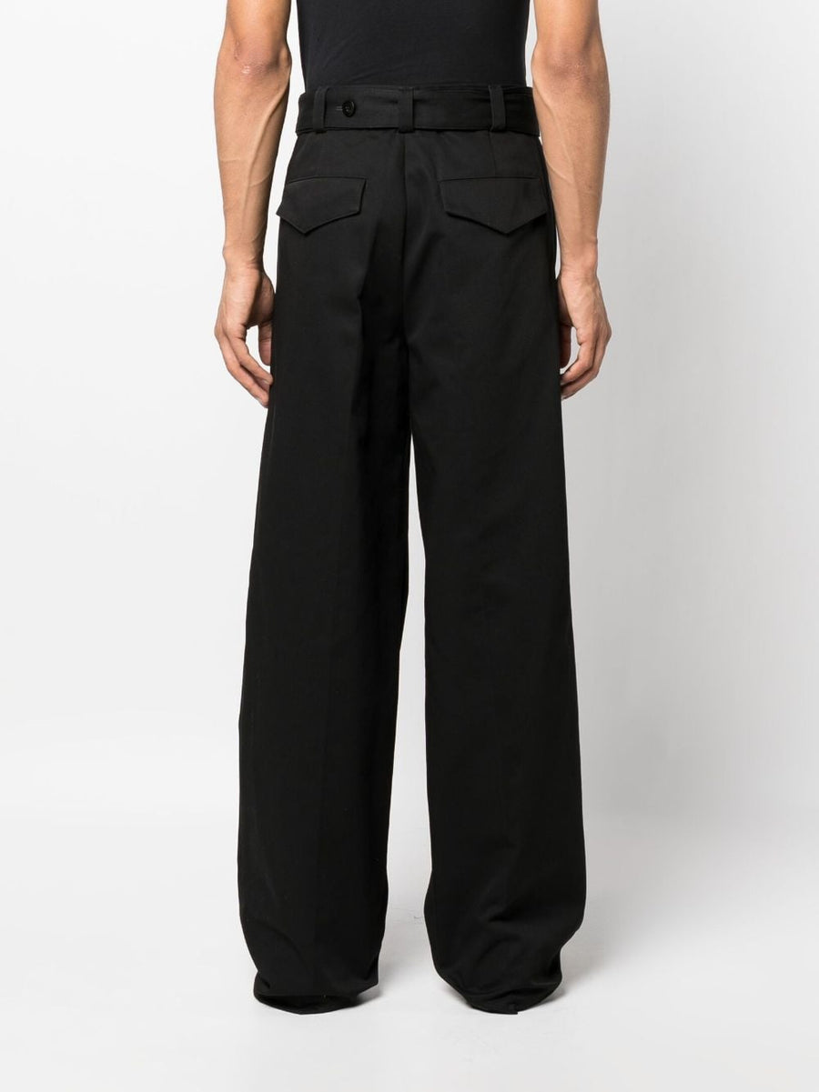 Jil Sander Cotton Trousers White Loose Wide Leg Luxury For Men Minimalist Style Premium