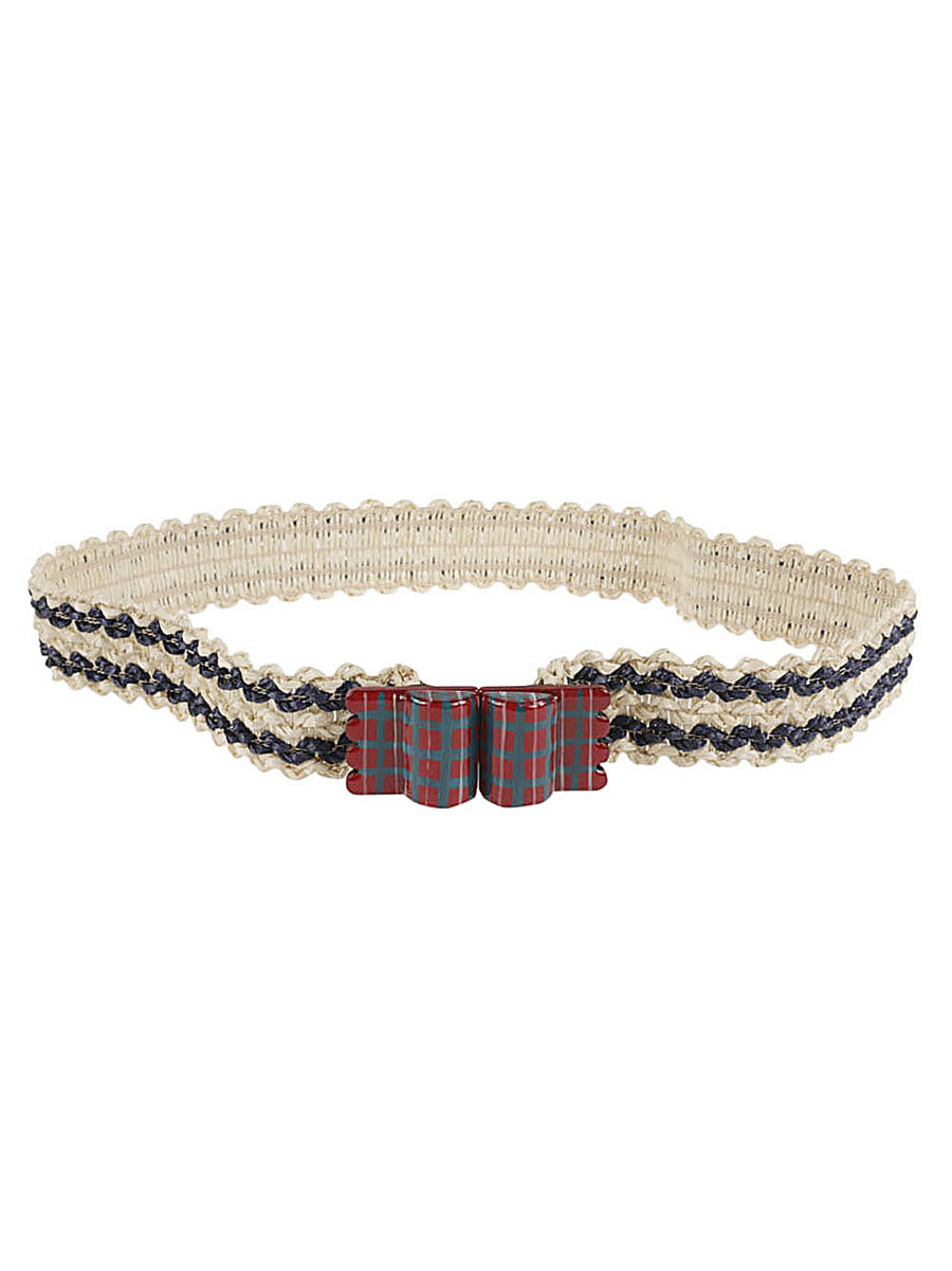 Raffia Belt Textured Striped Beige For Women Chic Exquisite J Summer Accessory Luxurious