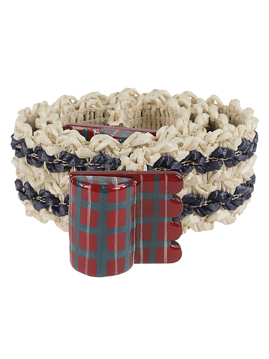 Raffia Belt Textured Striped Beige For Women Chic Exquisite J Summer Accessory Luxurious