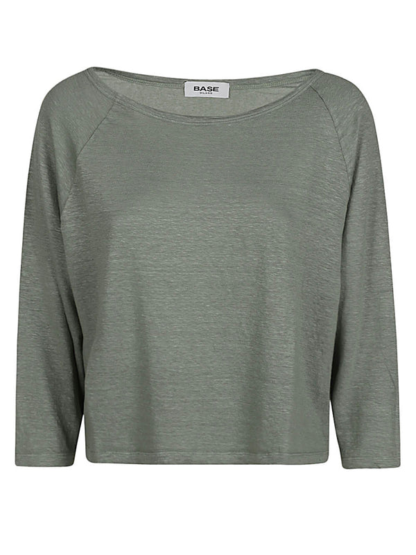 Base Linen boat-neck sweater