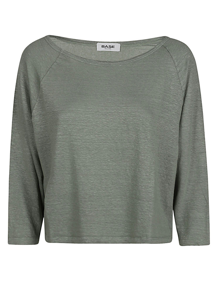 Base Linen boat-neck sweater