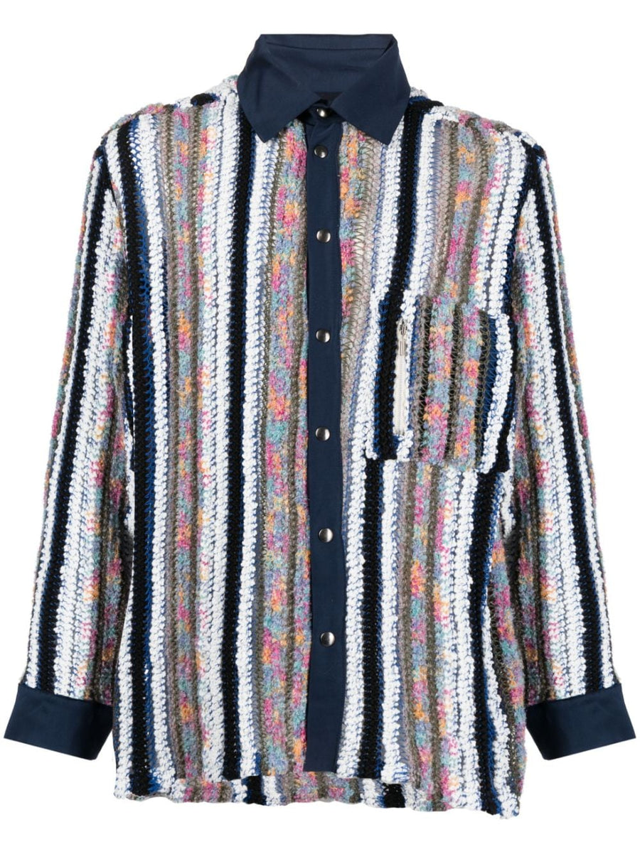 Vitelli Linen Blend Shirt For Men Breathable Multicolor Fantasia Pattern Smart Casual