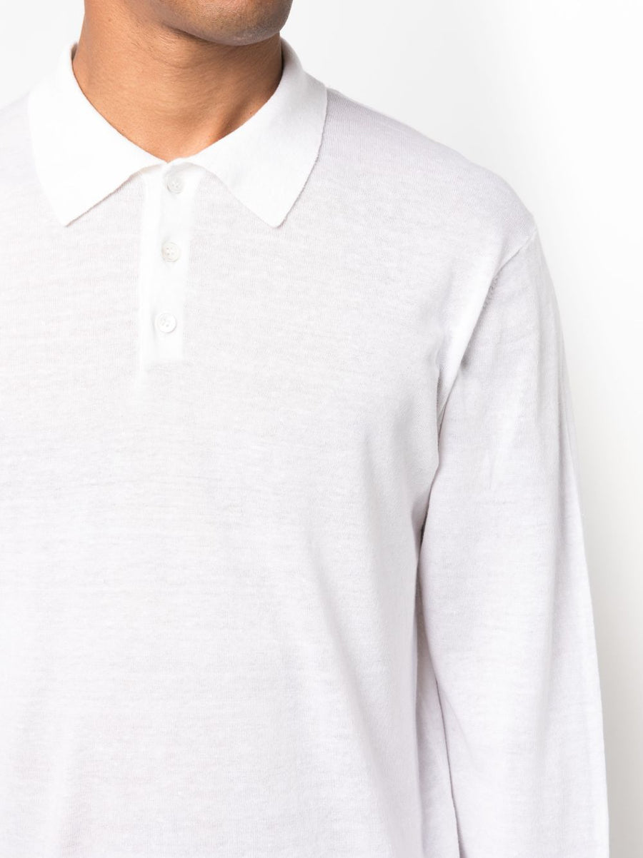 Paltò Linen Blend Long Sleeve Shirt for Men with Breathable Comfort and Polo Style