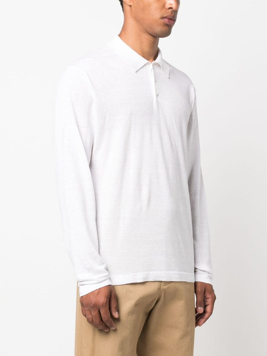 Paltò Linen Blend Long Sleeve Shirt for Men with Breathable Comfort and Polo Style
