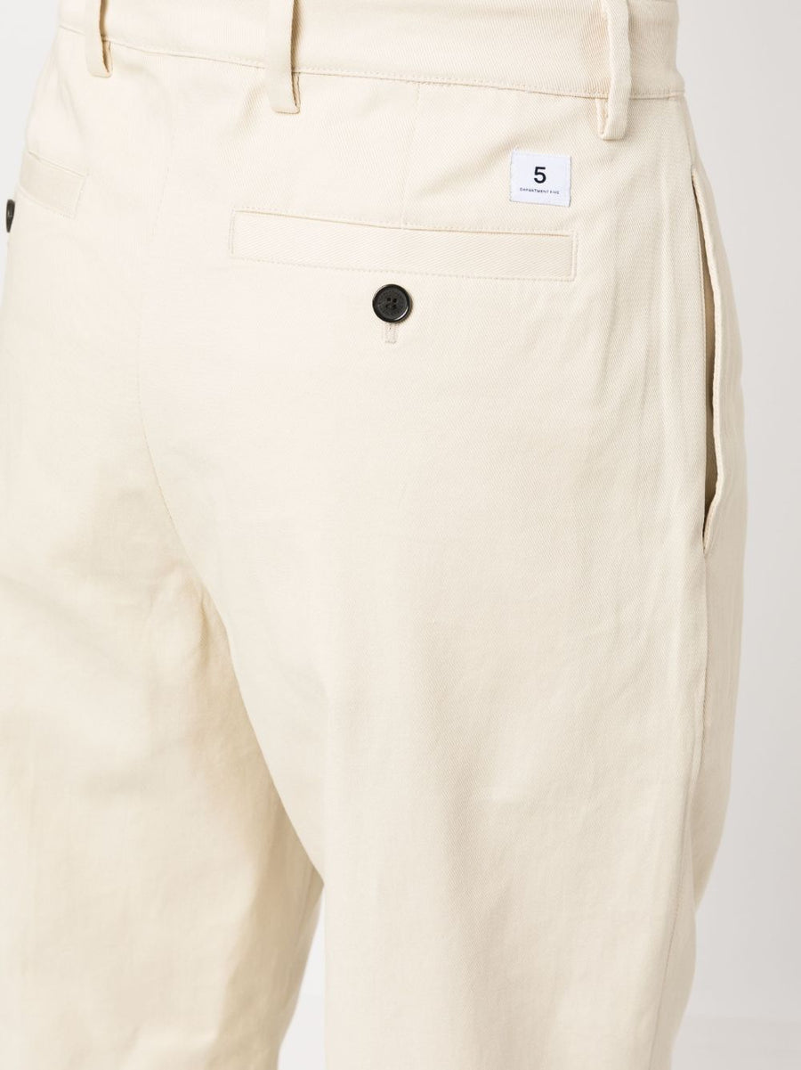 Department5 Men Wide Leg Trousers Sand Beige Cotton Blend Comfort Polished Everyday Wear