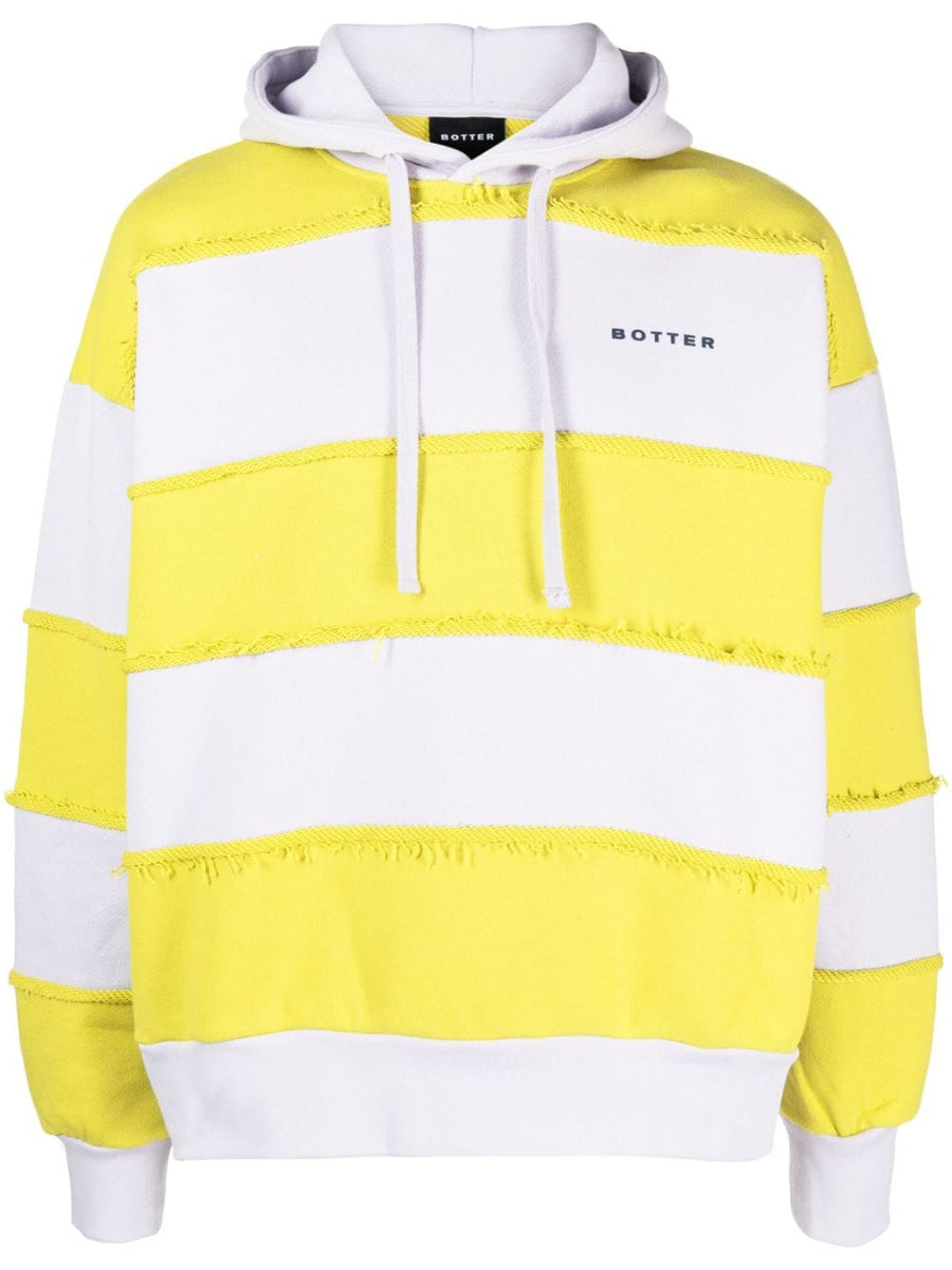 Botter Organic Cotton Hoodie For Men Bold Multicolor Stripe Drawstring Hood Sustainable Streetwear