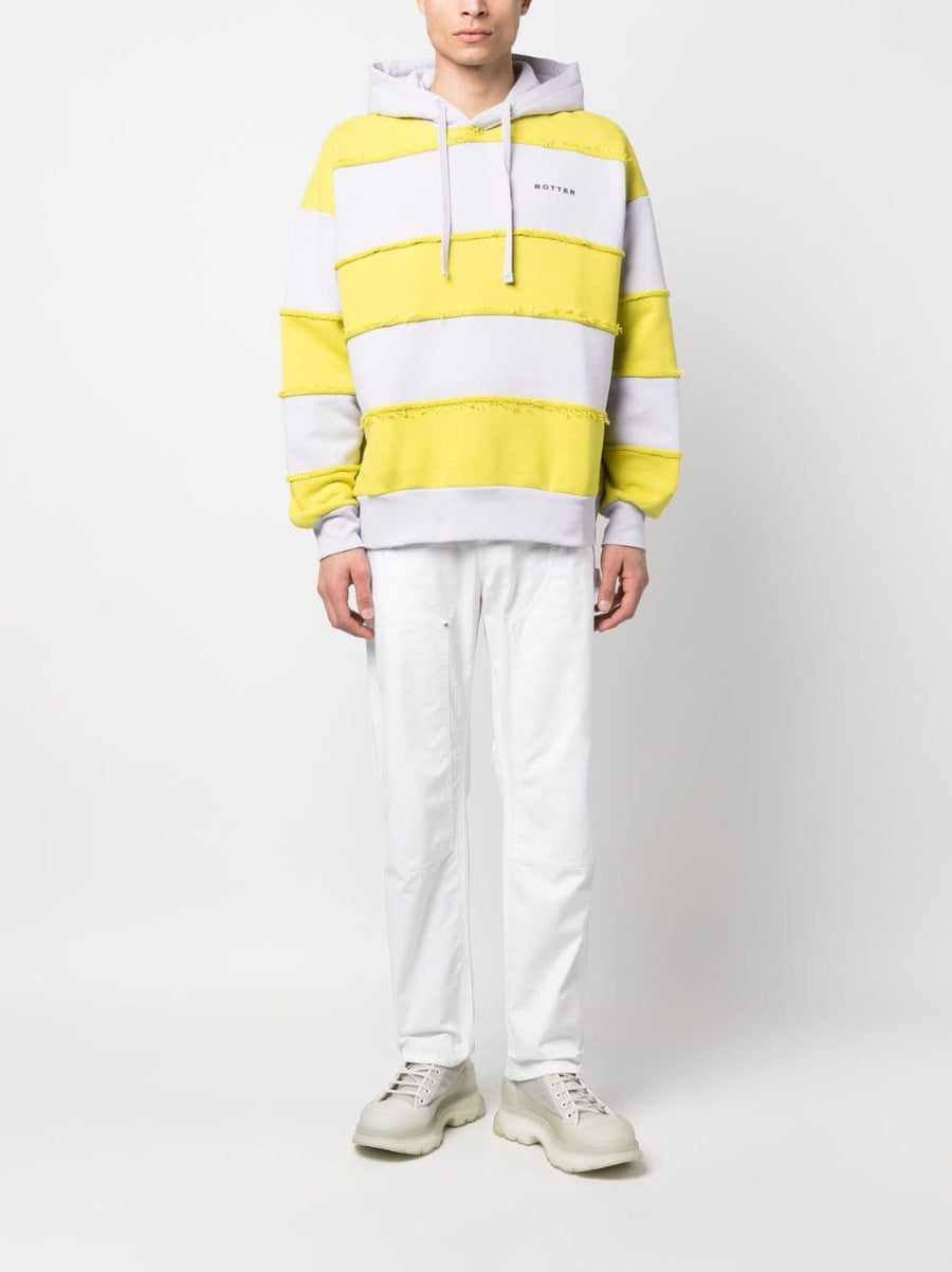 Botter Organic Cotton Hoodie For Men Bold Multicolor Stripe Drawstring Hood Sustainable Streetwear