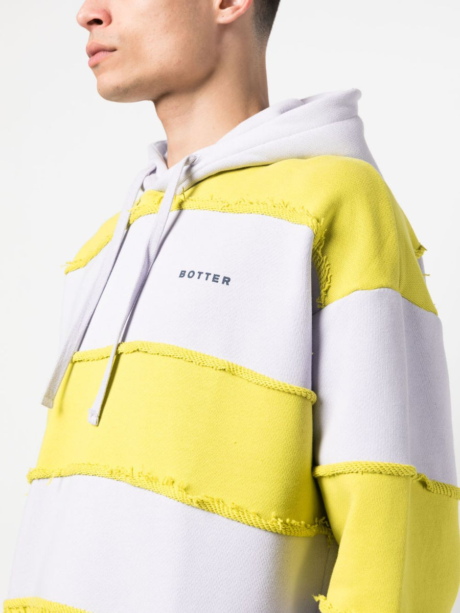 Botter Organic Cotton Hoodie For Men Bold Multicolor Stripe Drawstring Hood Sustainable Streetwear