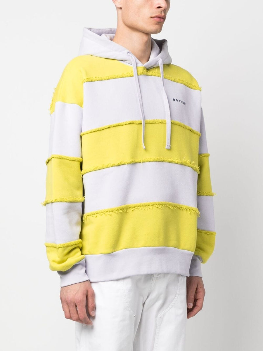 Botter Organic Cotton Hoodie For Men Bold Multicolor Stripe Drawstring Hood Sustainable Streetwear
