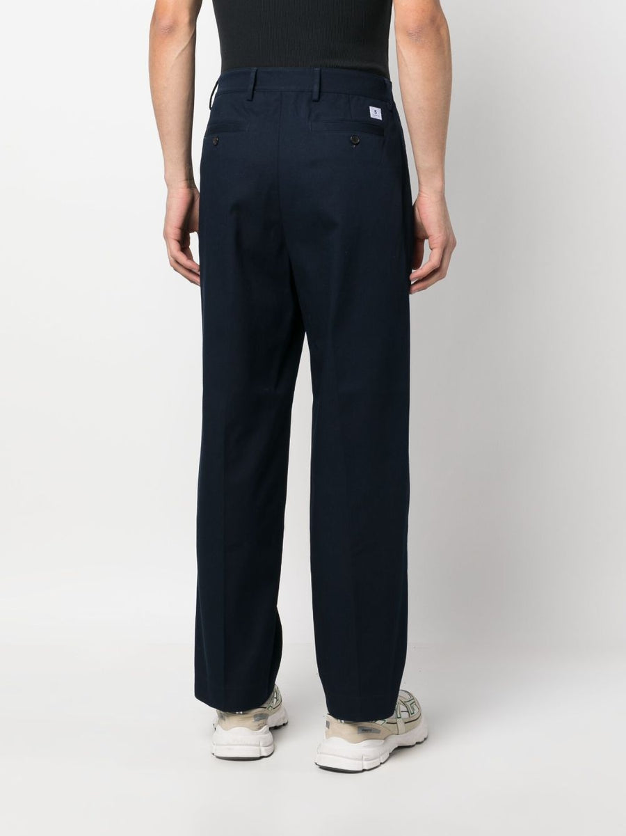 Department 5 Cotton Stretch Trousers for Men Midnight Blue Smart Casual Office Wear