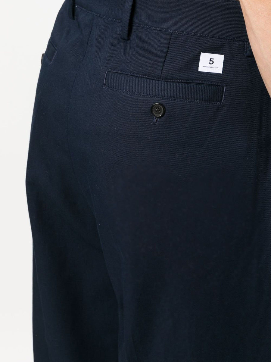 Department 5 Cotton Stretch Trousers for Men Midnight Blue Smart Casual Office Wear