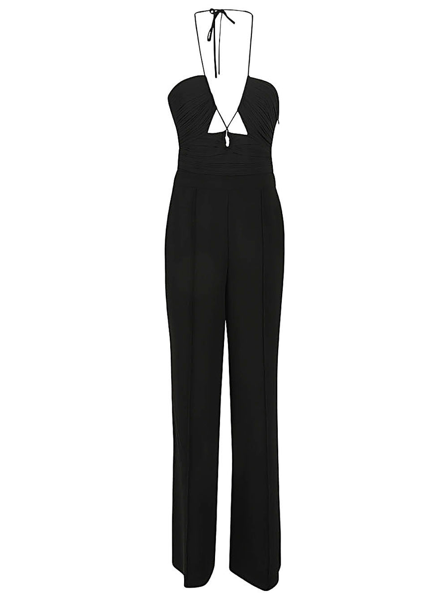 Jonathan Simkhai Gala Cutout Jumpsuit Black Sleek One Piece With Architectural Front Cutouts Eveningwear For Women