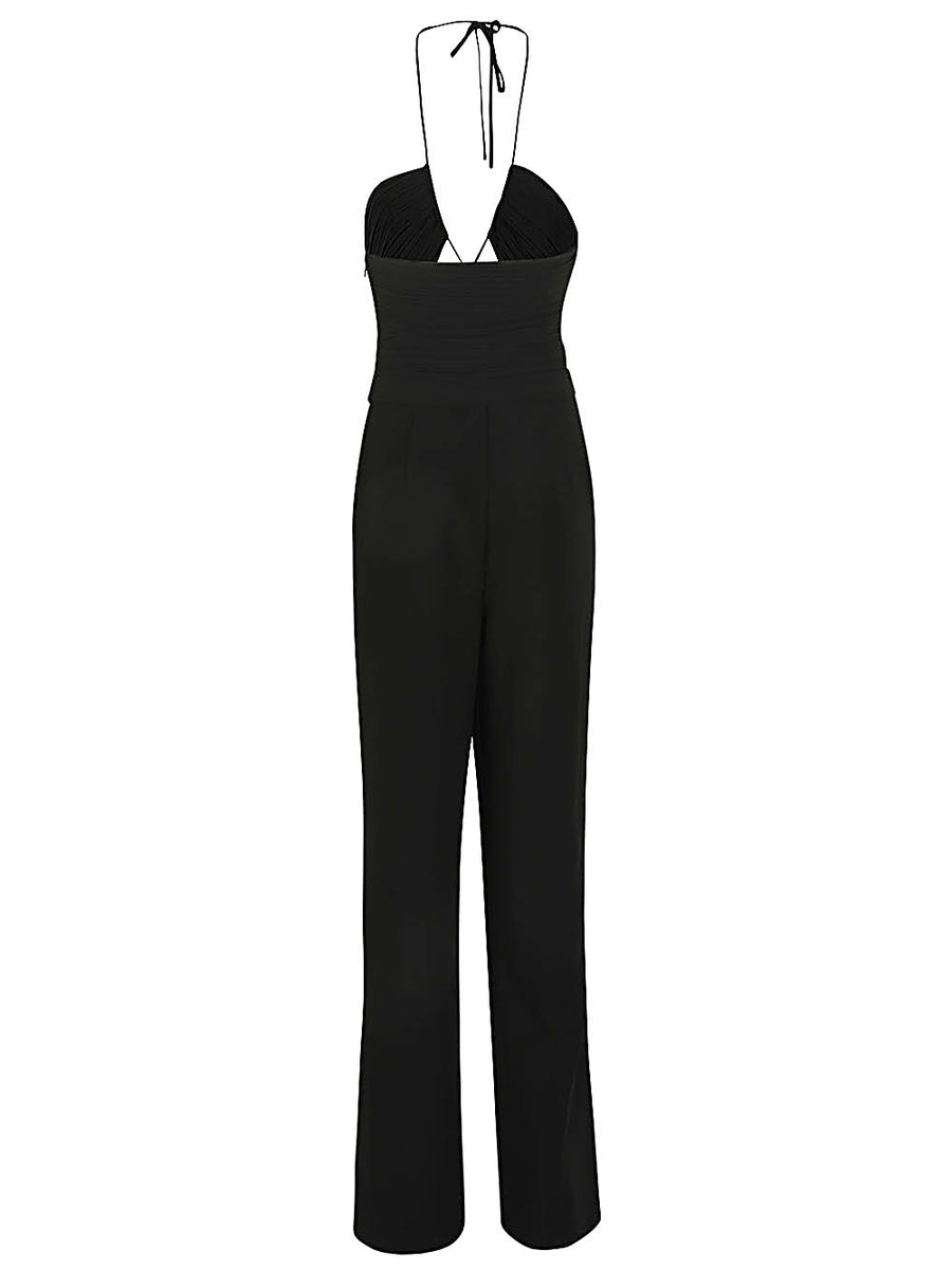 Jonathan Simkhai Gala Cutout Jumpsuit Black Sleek One Piece With Architectural Front Cutouts Eveningwear For Women