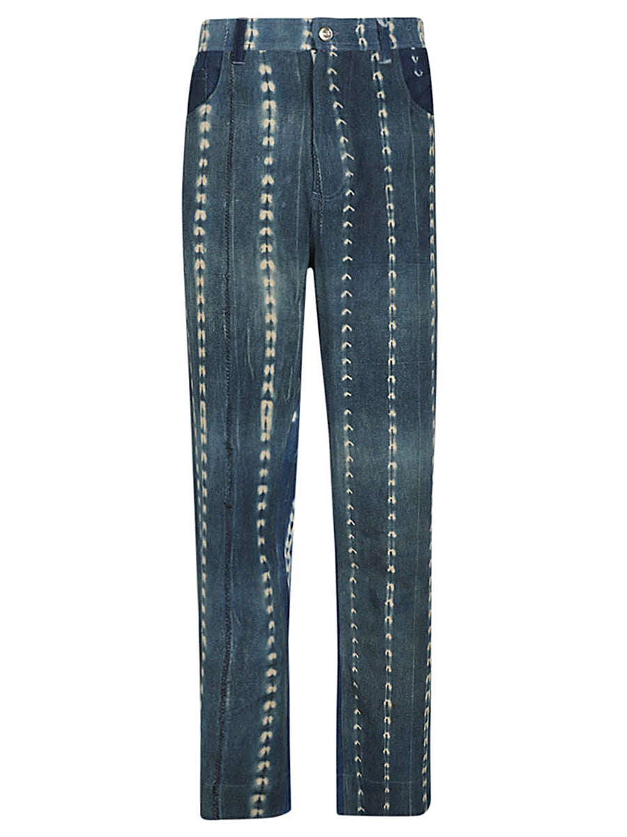 Wales Bonner Miles Tie Dye Denim Jeans For Modern Men Luxury Casual Statement Premium Craftsmanship