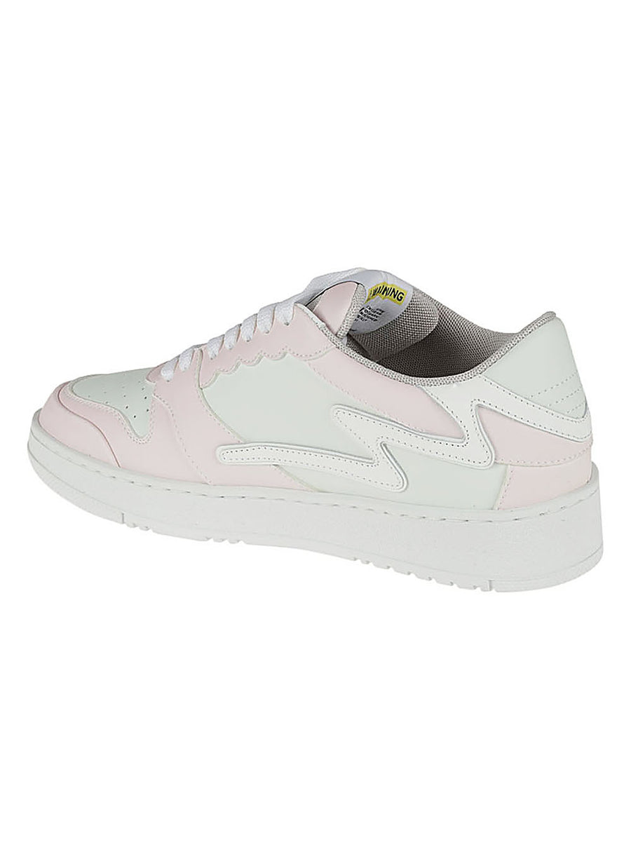 Metalgienchi ICX Low Sneakers for Women Premium Calf Leather Upper with Fuchsia Gum Sole