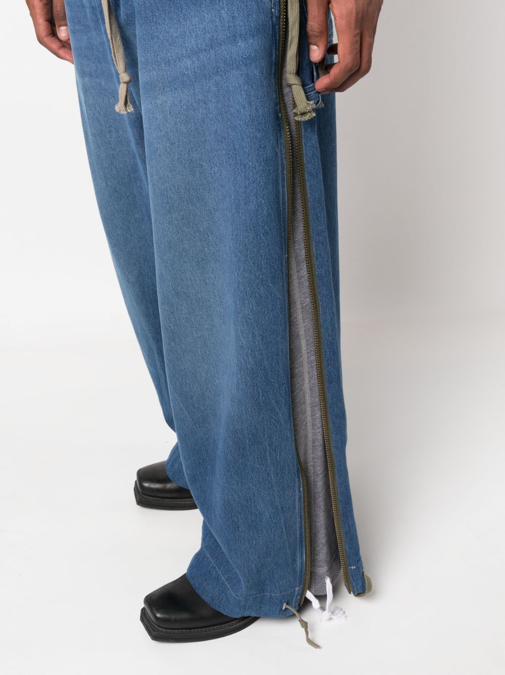 Greg Lauren Wide leg denim jeans