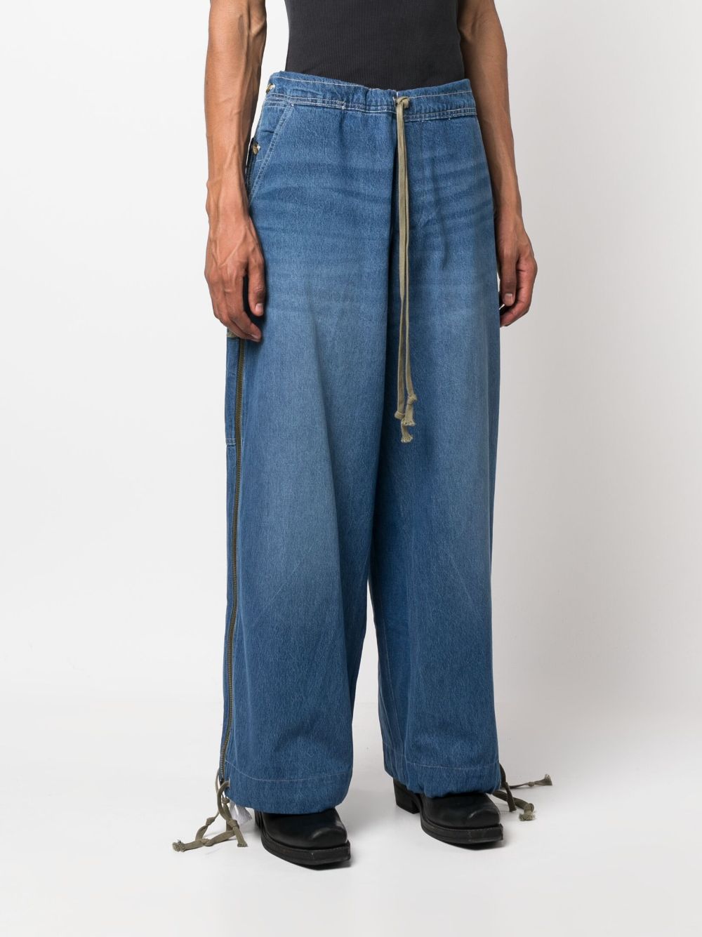 Greg Lauren Wide leg denim jeans