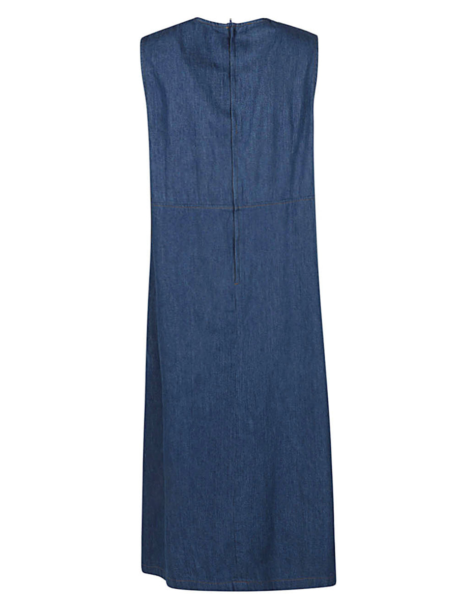 Sarahwear Denim Gardener Dress for Women One Hundred Percent Cotton One Size Breathable Blue All Day Comfort