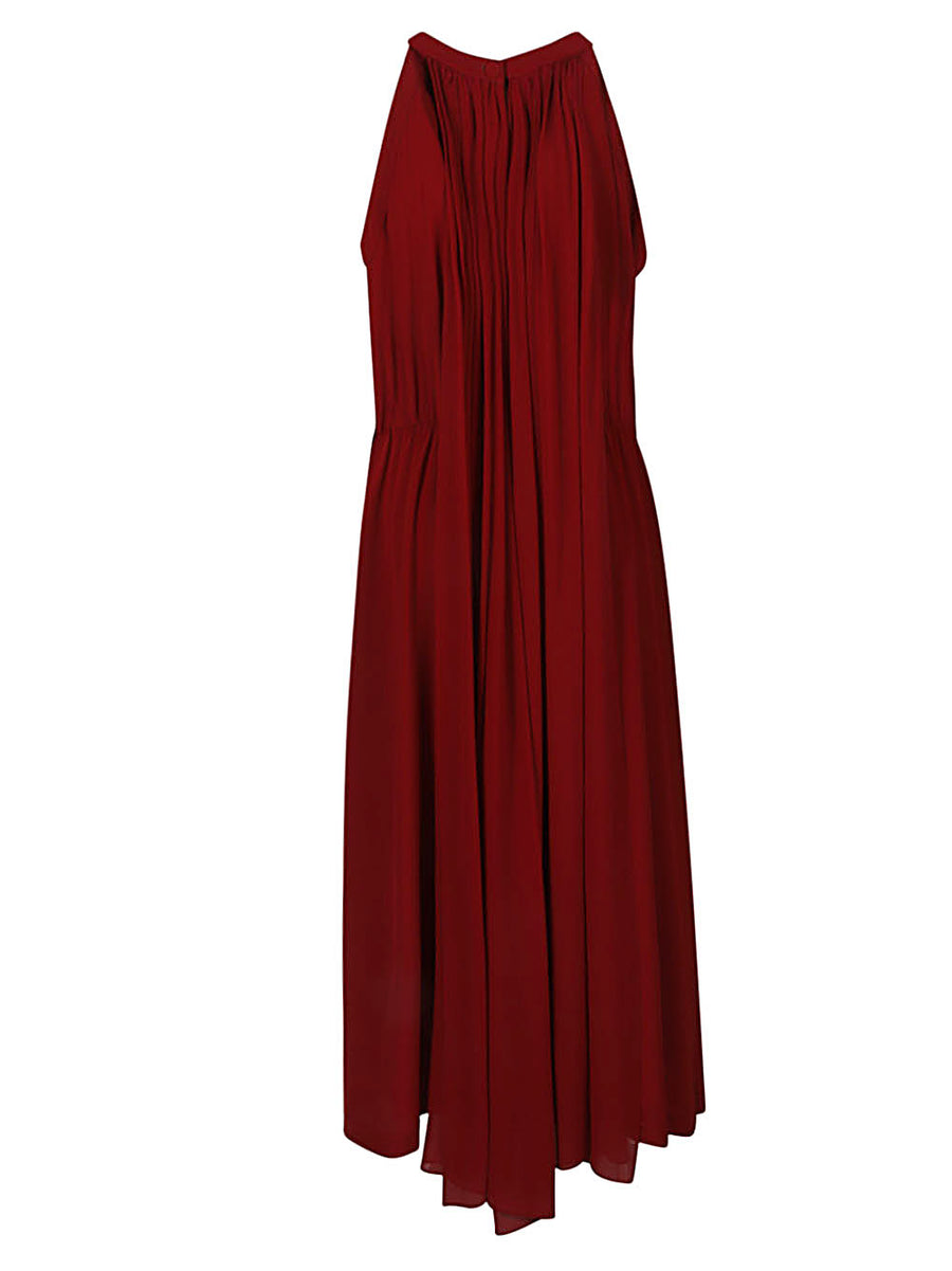 Crida Silk Midi Dress For Women Luxury Day To Night