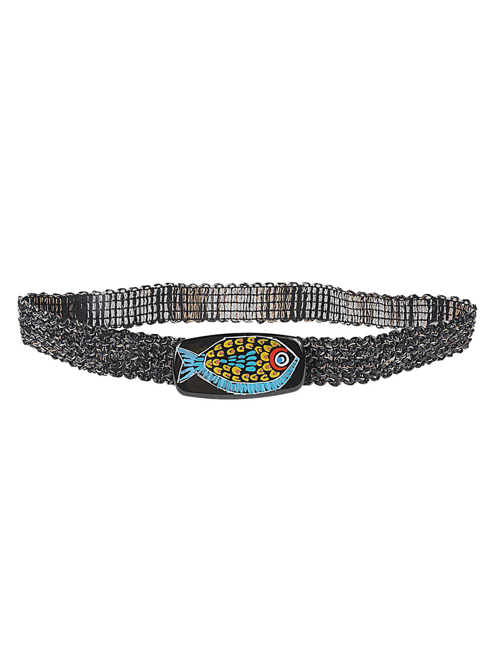 Exquisite J Raffia belt
