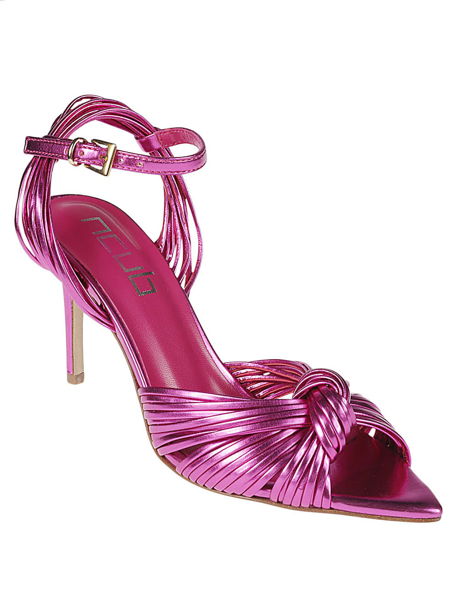 Ncub Clara 36 Laminate Sandals for Women in Fuchsia Bold Contemporary Summer Footwear