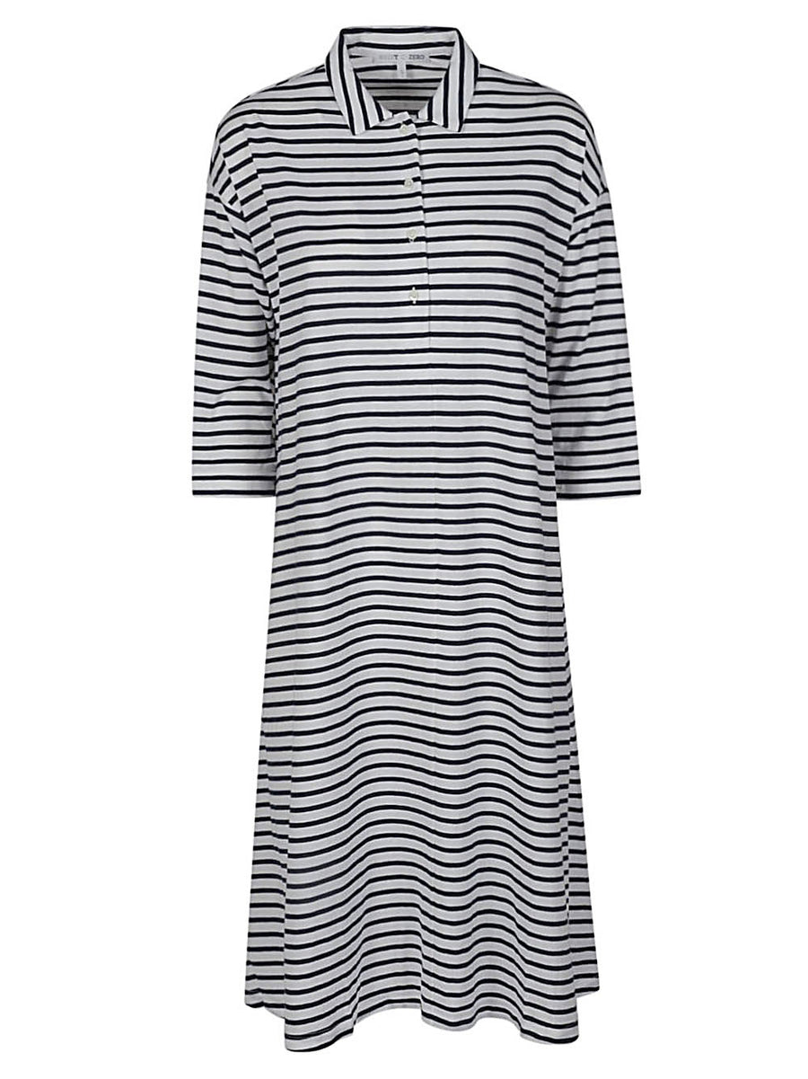 Cotton Polo Dress By C-Zero Shirt For Women Blue, Effortless Day To Night Polish