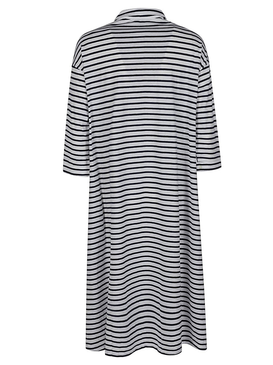 Cotton Polo Dress By C-Zero Shirt For Women Blue, Effortless Day To Night Polish