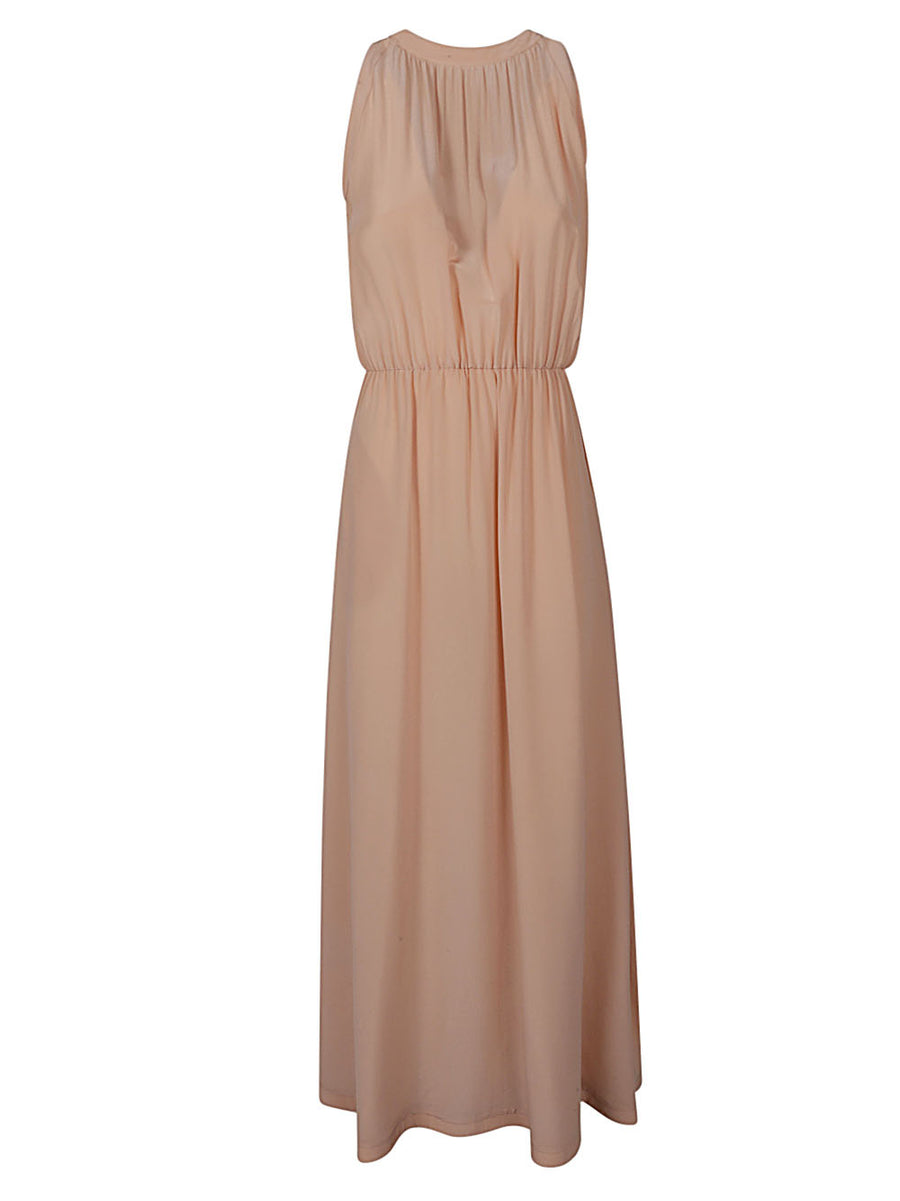 Crida Silk Long Dress Pink 100 Percent Silk Luxurious Versatile Daywear For Modern Women