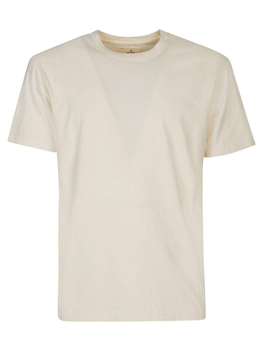 La Paz Organic Cotton T Shirt For Men Breathable Beige Front Print Tee Everyday Topwear