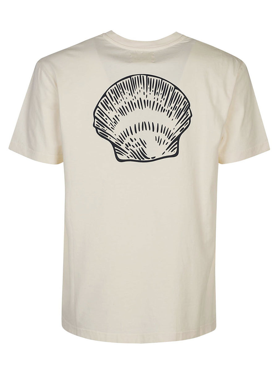 La Paz Organic Cotton T Shirt For Men Breathable Beige Front Print Tee Everyday Topwear