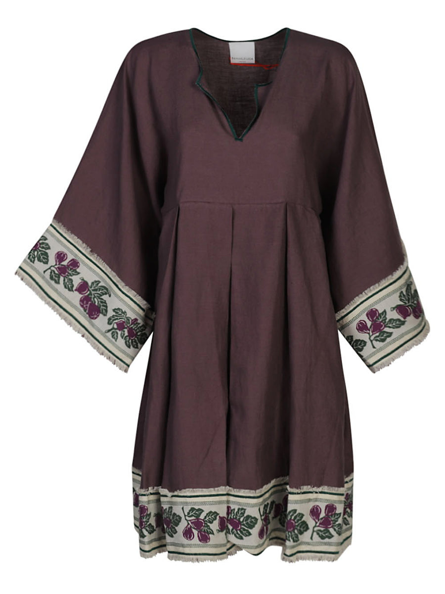 Ninaleuca Linen Short Dress For Women Breathable Linen Cotton Blend Purple True To Size Versatile Summer Essential