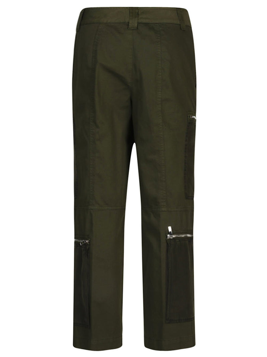 Seafarer Delta Zipped Trousers for Women Breathable Cotton Linen Blend Green Zip Fly