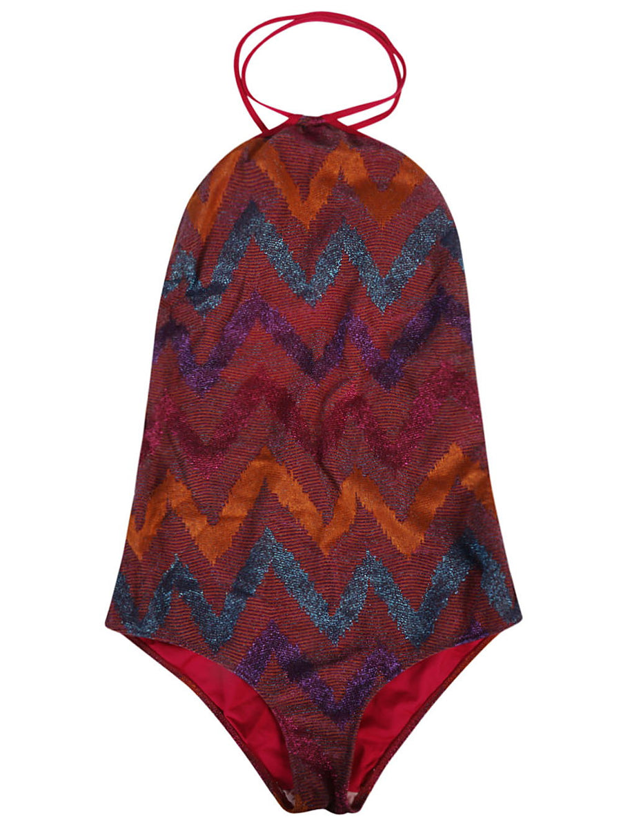 Feel Me Fab Keywest Printed One-Piece Swimsuit For Women Bold Fuchsia Viscose Blend True-To-Size Fit