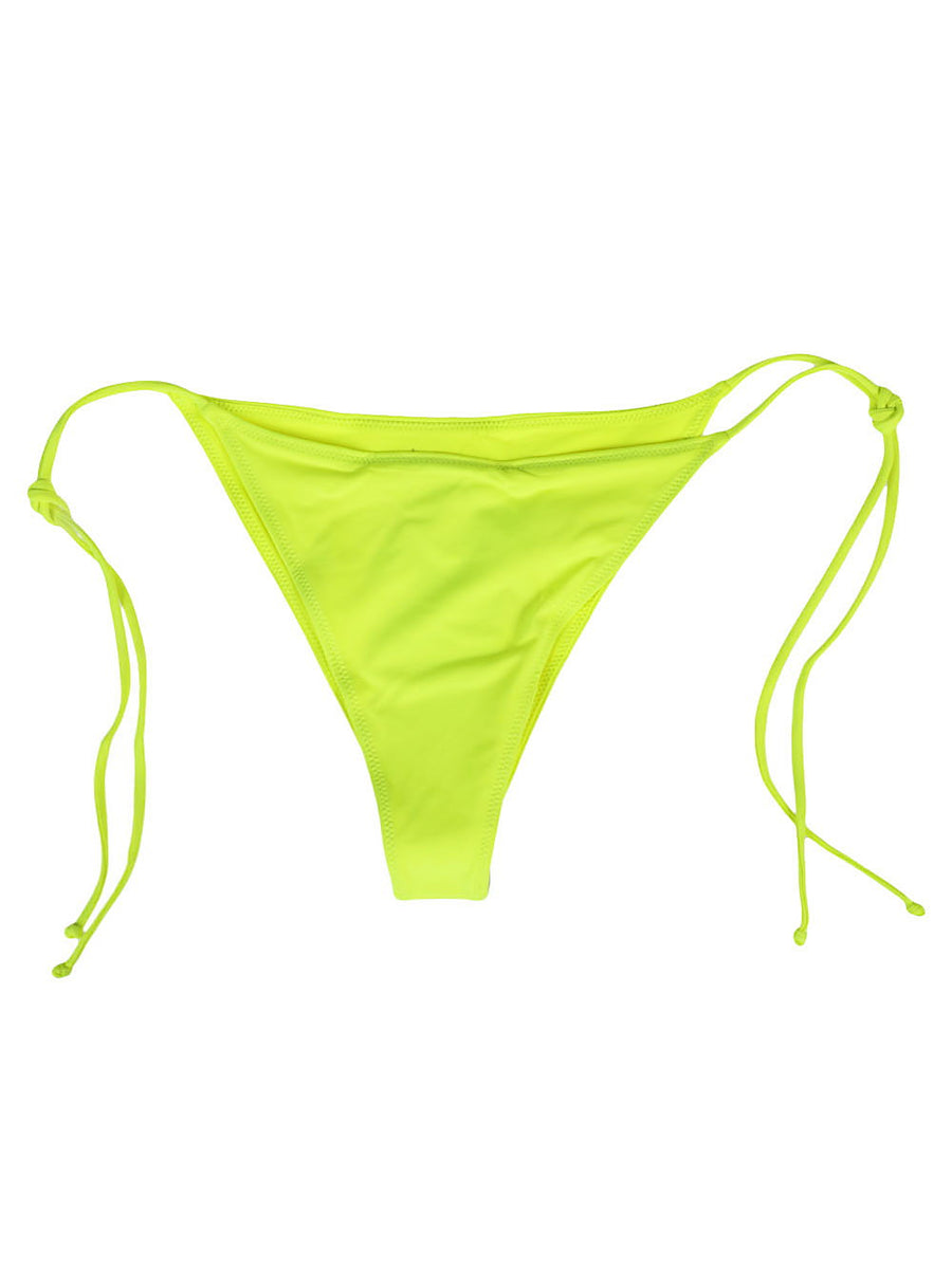 MC2 Saint Barth String Brazilian Bikini Bottom Yellow For Women - Sleek Minimal Silhouette, True To Size