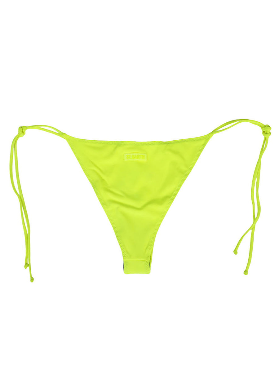 MC2 Saint Barth String Brazilian Bikini Bottom Yellow For Women - Sleek Minimal Silhouette, True To Size