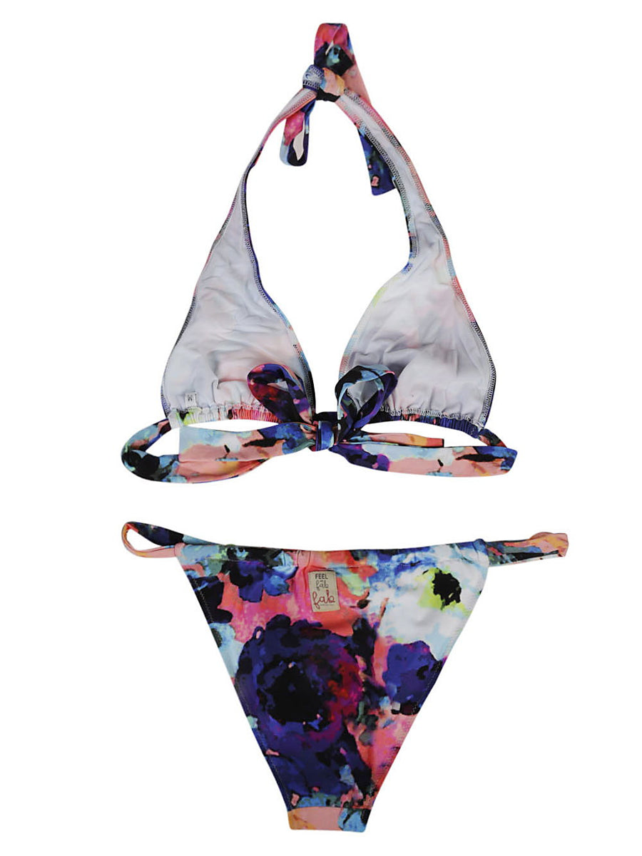 Feel Me Fab Miami Printed Bikini Set For Women Multicolor True To Size Sun Ready Now