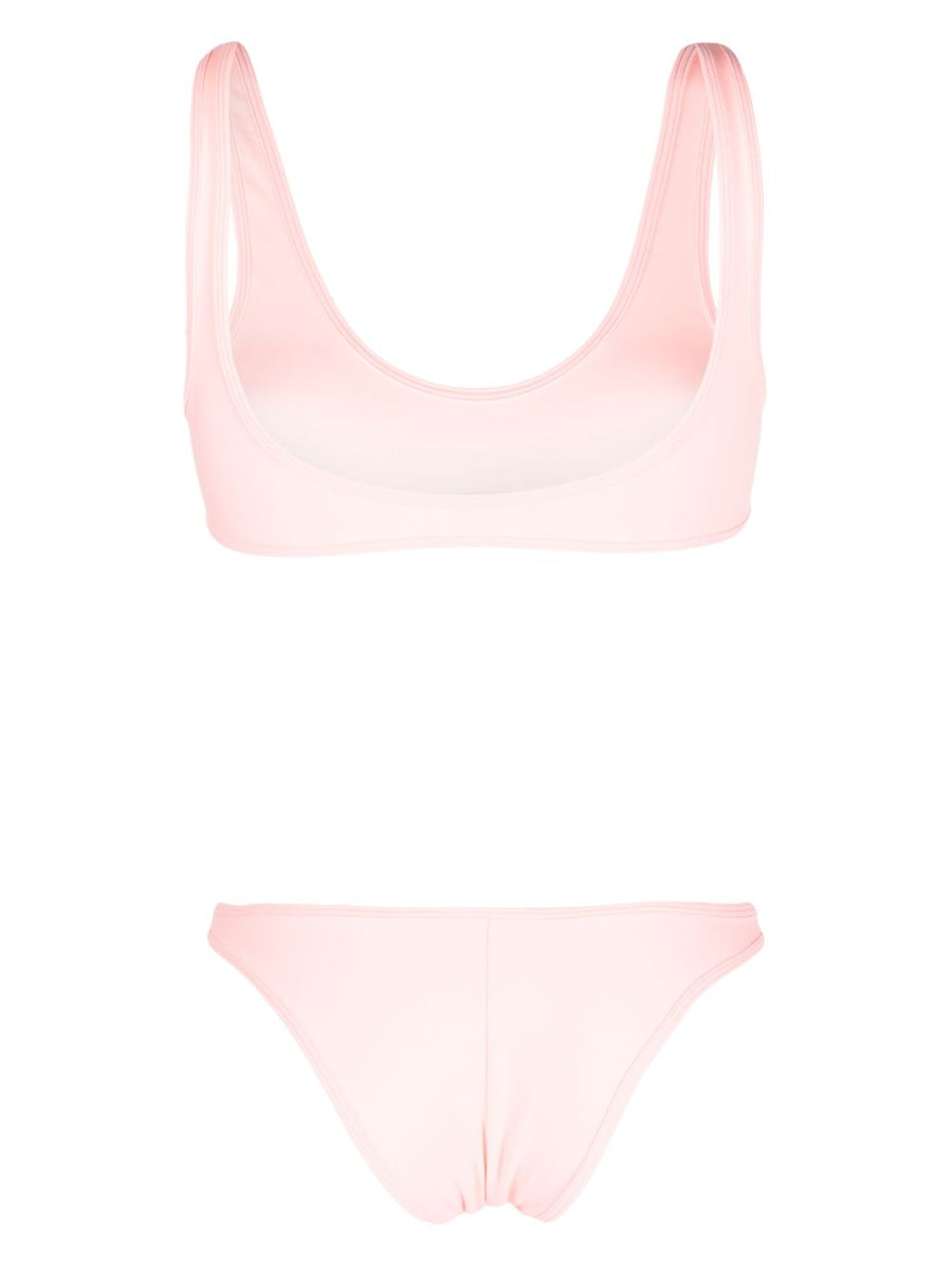 Reina Olga Pink Recycled Polyamide Bikini Set Scoop Neck Two Piece Resort Wear For Women Sustainable Sun Ready