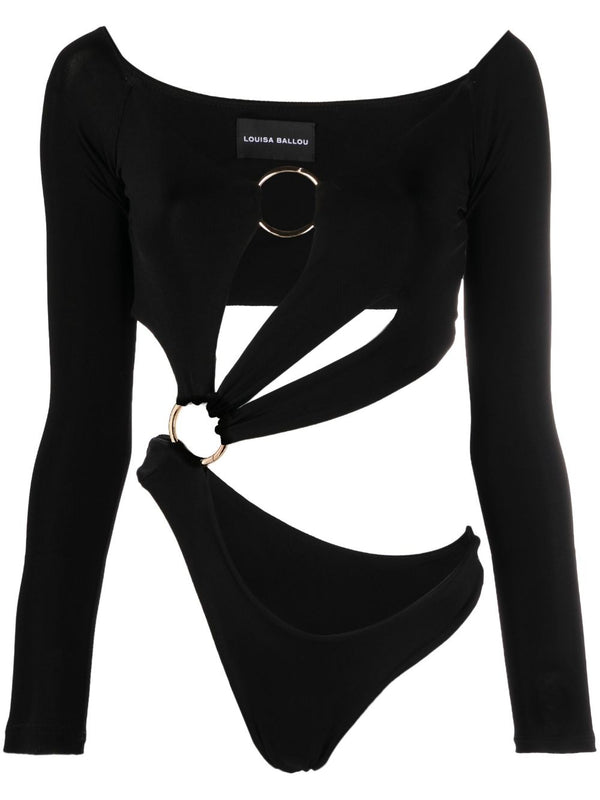 Louisa Ballou Long sleeve cut-out bodysuit