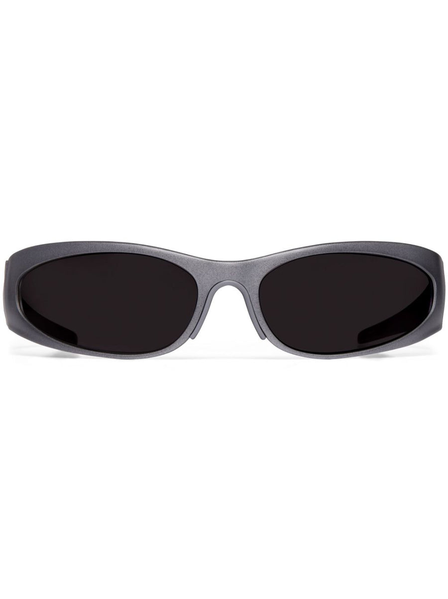 Balenciaga Oval Frame Sunglasses For Women With Premium Metal Frame And Dark Grey Lenses