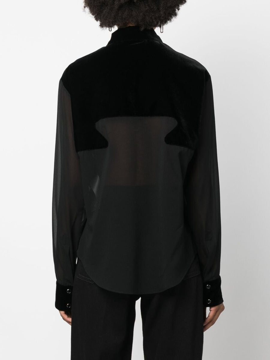 Tom Ford Silk Georgette Shirt for Women Full Silk Lining Panelled Silhouette Versatile Work Eveningwear
