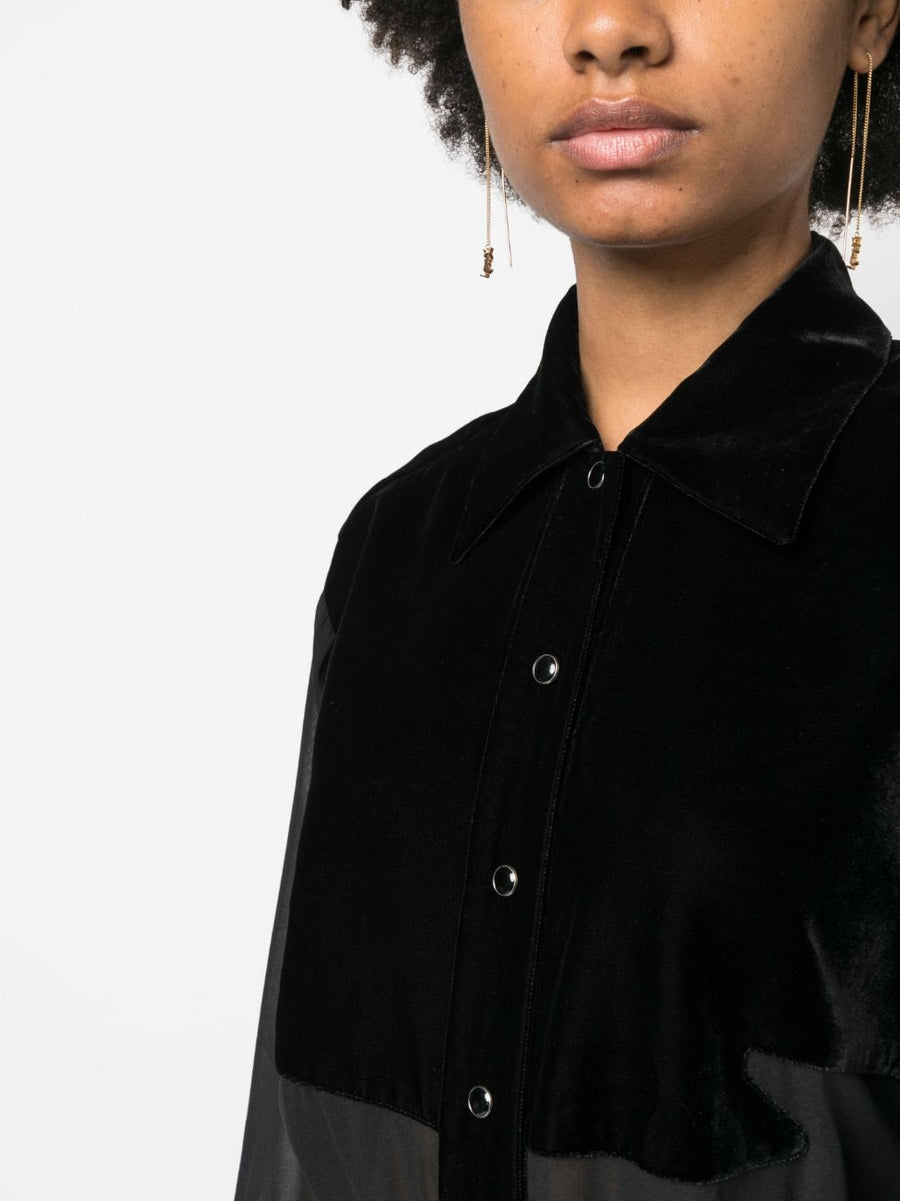 Tom Ford Silk Georgette Shirt for Women Full Silk Lining Panelled Silhouette Versatile Work Eveningwear