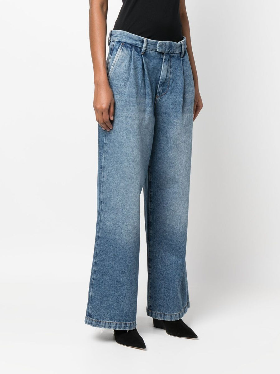 Armarium Denim Shorts Indigo Wash Mid Rise Wide Leg 100 Percent Cotton For Women Timeless Versatile Day To Night