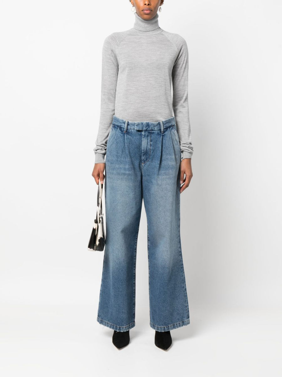 Armarium Denim Shorts Indigo Wash Mid Rise Wide Leg 100 Percent Cotton For Women Timeless Versatile Day To Night
