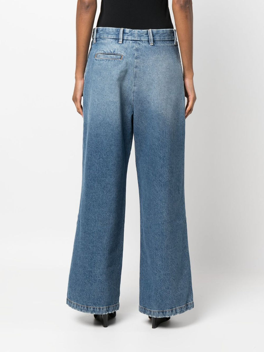 Armarium Denim Shorts Indigo Wash Mid Rise Wide Leg 100 Percent Cotton For Women Timeless Versatile Day To Night
