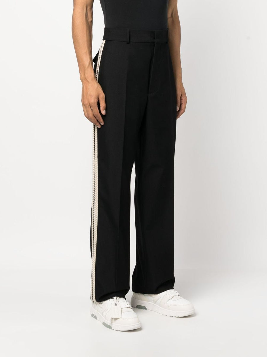 Palm Angels Cotton Track Pants With Off White Stripe Detail For Men Luxury Tailoring Meets Streetwear